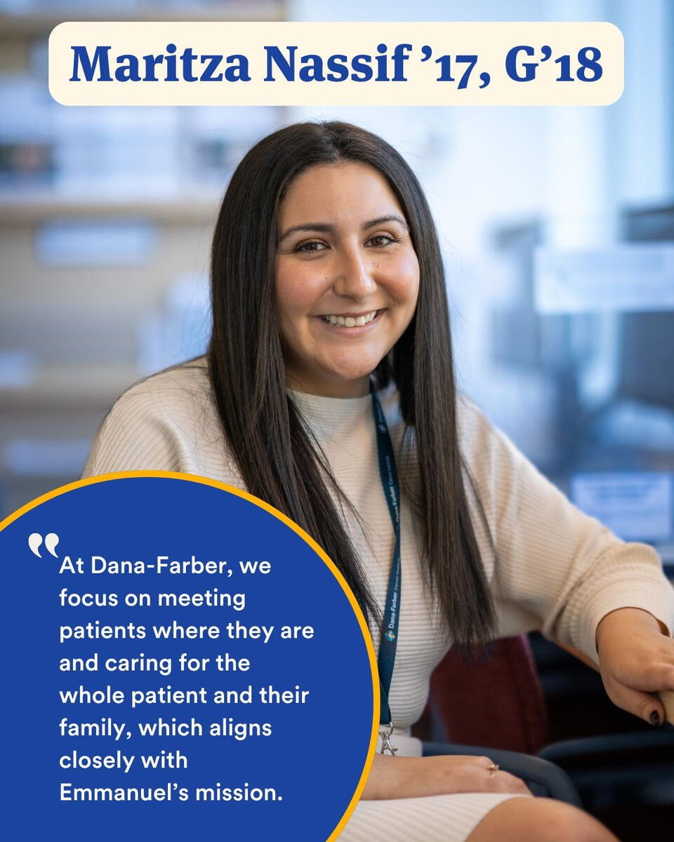 photo of Maritza, Emmanuel graduate and DFCI employee