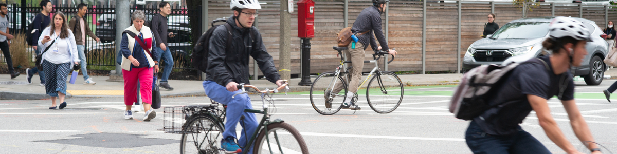 bikers and walkers in the LMA